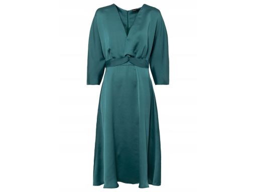 B.P.C sukienka midi satynowa zielona r.40