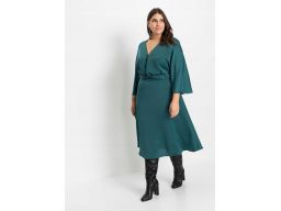 B.P.C sukienka midi satynowa zielona r.40