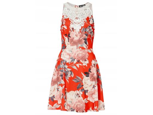 B.P.C sukienka w kwiaty z koronką ^40/42