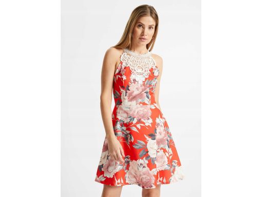 B.P.C sukienka w kwiaty z koronką ^40/42