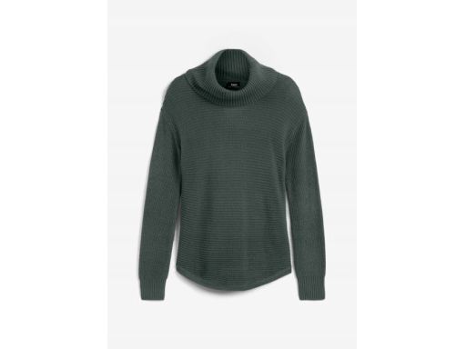 B.P.C sweter z guzikami na plecach sosnowa zieleń r.44/46