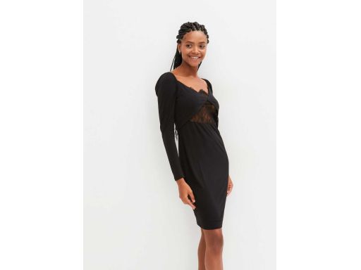 B.P.C sukienka czarna z koronką sexy 48/50.