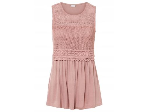 B.P.C top różowy z koronką r.44/46