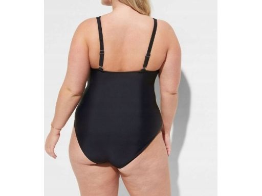 B.P.C czarny kostium kąpielowy z klamrą r.50