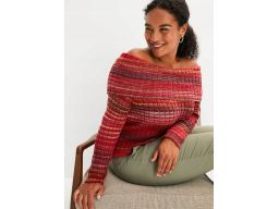 B.P.C sweter carmen kolorowy melanż 44/46.