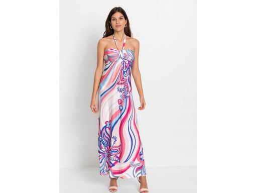 Maxi sukienka wiązana odkryte plecy ^36/38