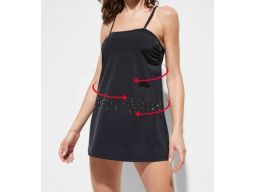 B.P.C czarna sukienka kąpielowa PREMIUM 46.