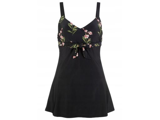 B.P.C kostium kąpielowy asymetryczny czarny na jedno ramię z siateczką