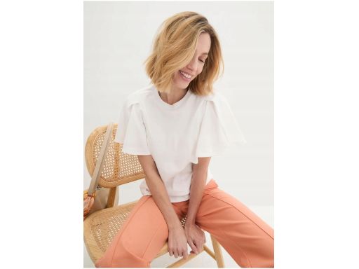 B.P.C bluzka ecru z modnymi rękawami r.44/46