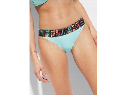 B.P.C bikini na fiszbinach usztywniane turkusowe ze wzorkiem r.40 (80C