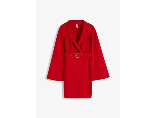 B.P.C sukienka czerwona rozcięte rękawy 36/38.