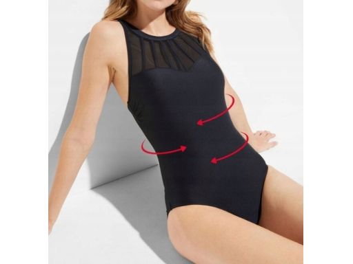 B.P.C kostium kąpielowy modelujący czarny 48.