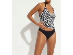 B.P.C tankini czarno-białe ze wzorem 40.