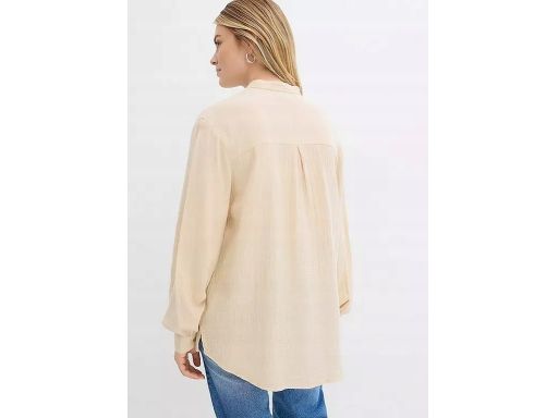 B.P.C długa bluzka koszulowa muślinowa beżowa 42.