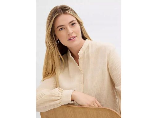 B.P.C długa bluzka koszulowa muślinowa beżowa 42.
