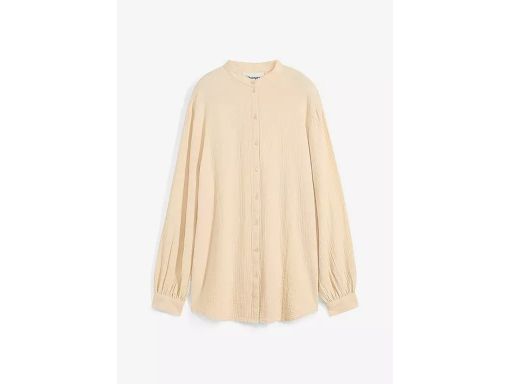 B.P.C długa bluzka koszulowa muślinowa beżowa 42.