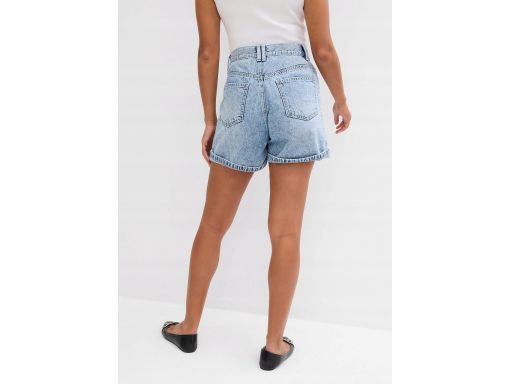 B.P.C szorty jeansowe ze stretchem damskie high waist jasnoniebieskie