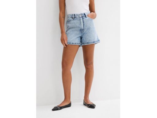 B.P.C szorty jeansowe ze stretchem damskie high waist jasnoniebieskie