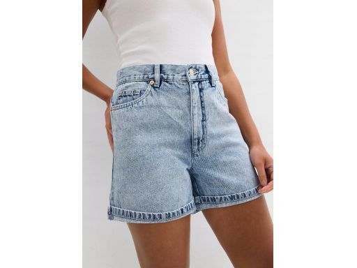 B.P.C szorty jeansowe ze stretchem damskie high waist jasnoniebieskie