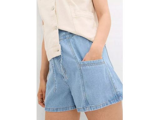 B.P.C szorty jeansowe cienkie z wiązaniem r.46