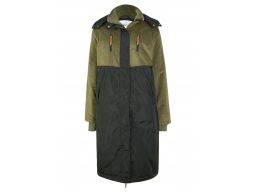B.P.C długa parka w prostym fasonie z różnych materiałów 44.