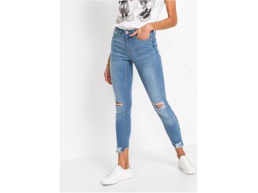 B.P.C jeansy skinny jasne dziury r.34