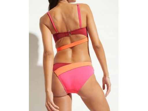 B.P.C biustonosz bikini różowo-pomarańczowy bandeau r.36