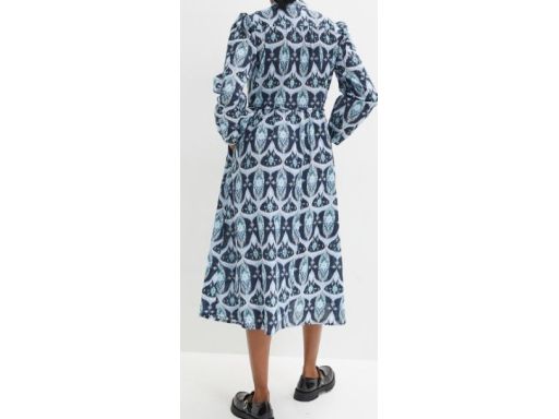 B.P.C sukienka midi z lekkiej bawełny szmizjerka we wzory ^44