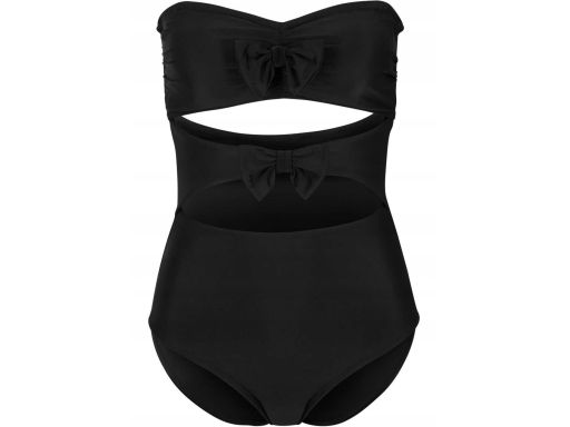 B.P.C kostium czarny z rozcięciami, kokardkami 40.