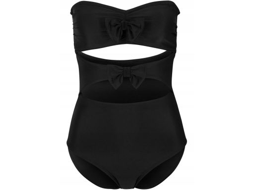 B.P.C kostium czarny z rozcięciami, kokardkami 40.