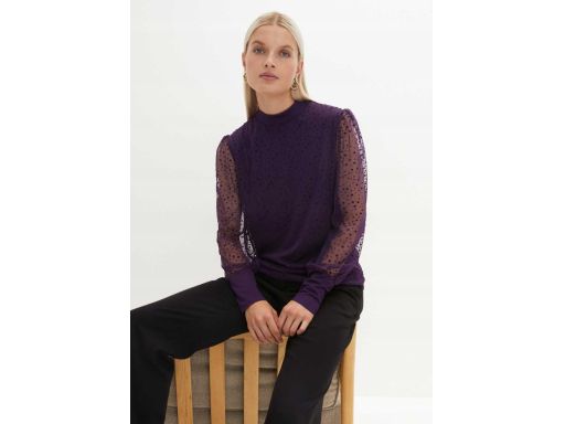 B.P.C bluzka siateczkowa fioletowa 40/42.