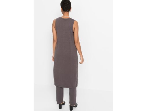 B.P.C długa rozpinana kamizelka grafit 32/34.