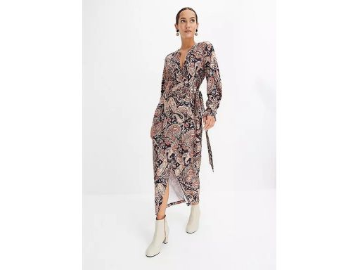 B.P.C sukienka kopertowa we wzory długa 36/38.