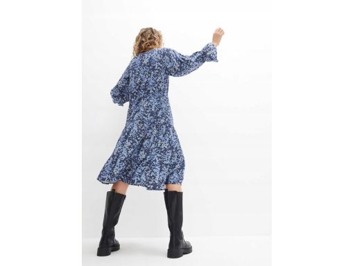 B.P.C sukienka indygo niebieska moro r.38