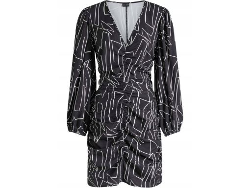 B.P.C sukienka ołówkowa marszczona z szerokimi rękawami ^40