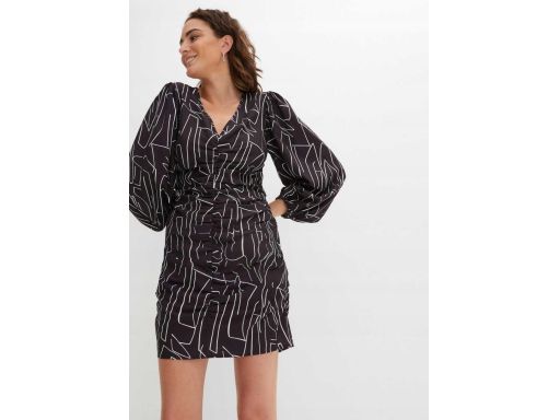 B.P.C sukienka ołówkowa marszczona z szerokimi rękawami ^40