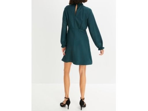 B.P.C sukienka ciemnozielona efektowna r.46