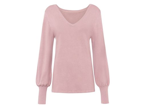 B,P.C sweterek z balonowymi rękawami brudny pudrowy róż ^36/38