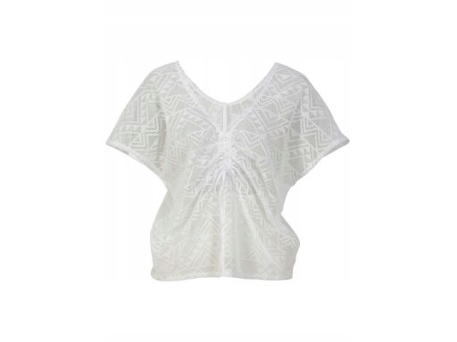 B.P.C plażowy top biały z koronki 44/46.