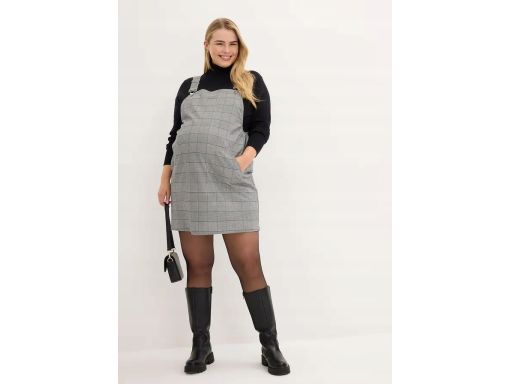 B.P.C sukienka ciążowa ogrodniczka w pepitkę 52.