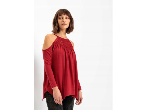 B.P.C bluzka bordowa asymetryczna r.40/42
