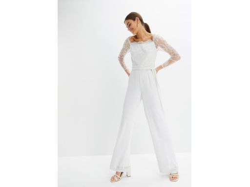 B.P.C kombinezon biały z koronką ^50