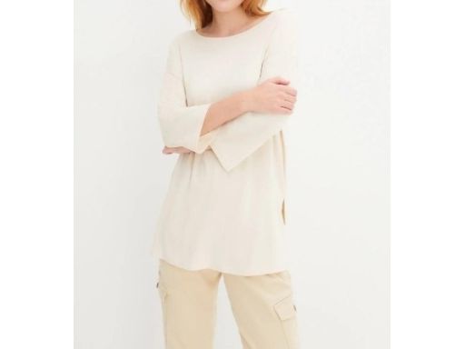 B.P.C dłuższa bluzka wiskozowa beżowa ^48/50