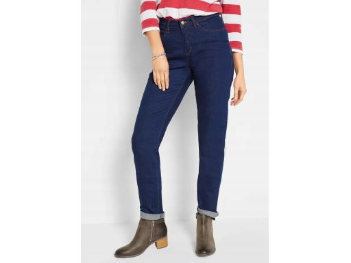 B.P.C jeansy damskie granatowe ze stretchem Mom r.36