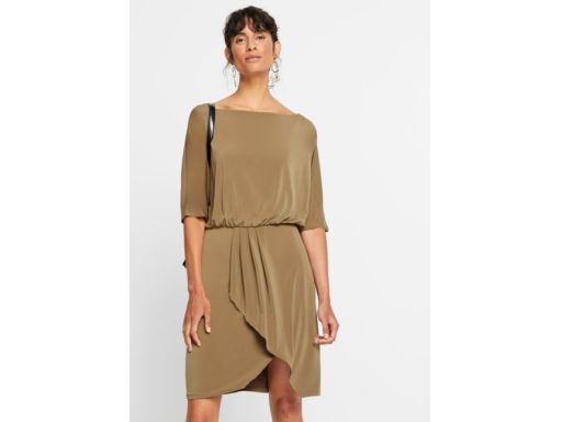 Sukienka śliska oliwkowa ^44/46