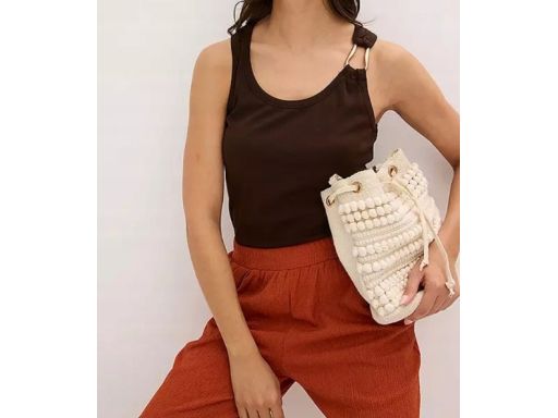 B.P.C top czekoladowy ze złotym zdobieniem na ramiączku r.44/46