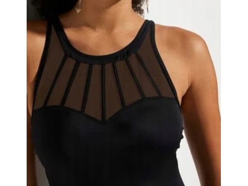 B.P.C. kostium kąpielowy modelujący czarny z siateczką 38.