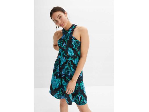 B.P.C sukienka z nadrukiem z asymetrycznym dekoltem ^44