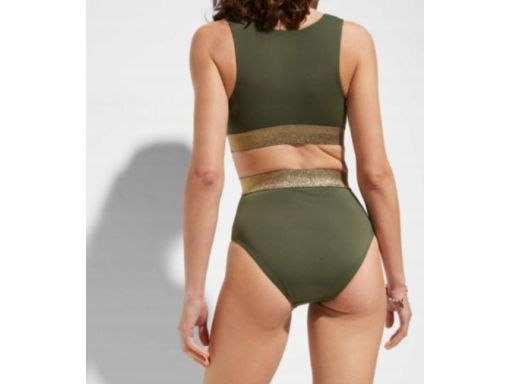 B.P.C kostium kąpielowy monokini khaki z wycięciami 42.