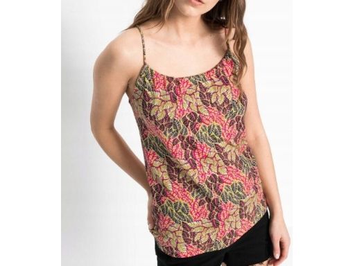 B.P.C bluzka letnia na ramiączka top wzór liście r.36/38